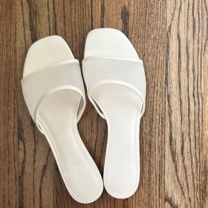 J. Crew Cream Slide Sandals